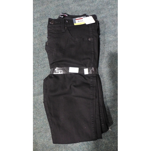 3232 - Three pairs of ladies Kirkland Signature black jeans, size 6 *This lot is subject to VAT