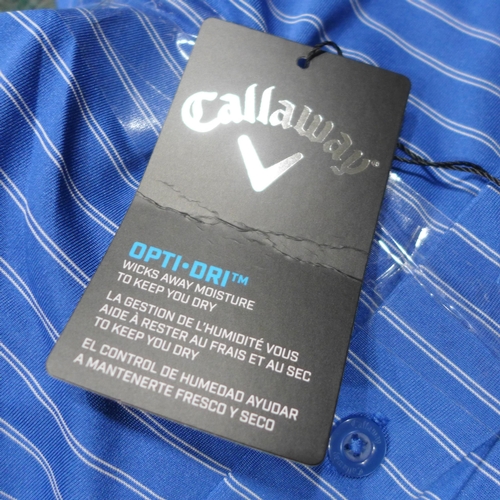 3241 - Five men's Callaway blue golfing polo's, size L *This lot is subject to VAT