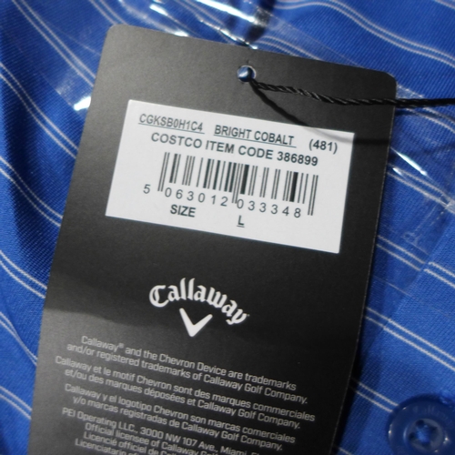 3241 - Five men's Callaway blue golfing polo's, size L *This lot is subject to VAT