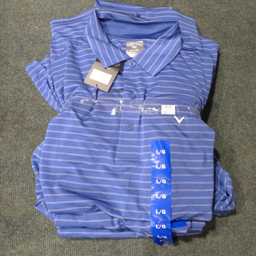 3242 - Five men's Callaway blue golfing polo's, size L *This lot is subject to VAT