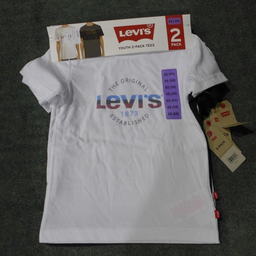 3244 - Four twin packs - Youth Levi T-Shirts, size 5-6/XS *This lot is subject to VAT