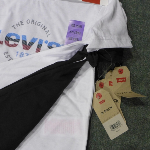 3244 - Four twin packs - Youth Levi T-Shirts, size 5-6/XS *This lot is subject to VAT