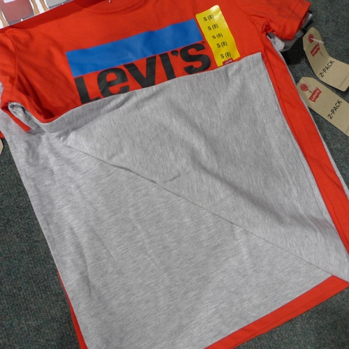 3245 - Three twin packs - youth Levi T-Shirts, size 8/S *This lot is subject to VAT