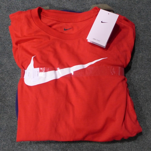 3246 - Four men's T-Shirts, incl Nike & Champion, mixed sizes and colours *This lot is subject to VAT