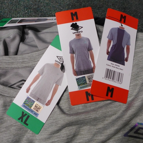 3247 - Six men's Umbro T-Shirts, mixed sizes and colours  *This lot is subject to VAT