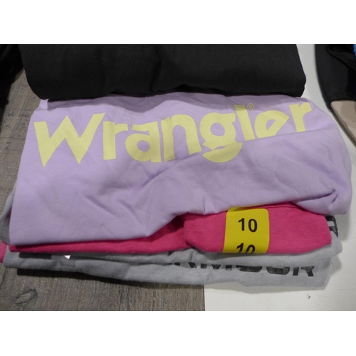 3259 - Six ladies T-Shirts incl, Levi, Wrangler, Jack Wills & Under Armour, mixed sizes, styles and colours... 