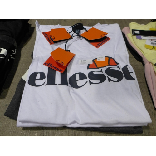 3260 - Four ladies Ellesse T-Shirts, mixed sizes and colours  *This lot is subject to VAT