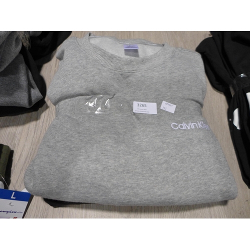 3265 - Ladies grey Calvin Klein loungewear set and CK black jumper, all size M  *This lot is subject to VAT