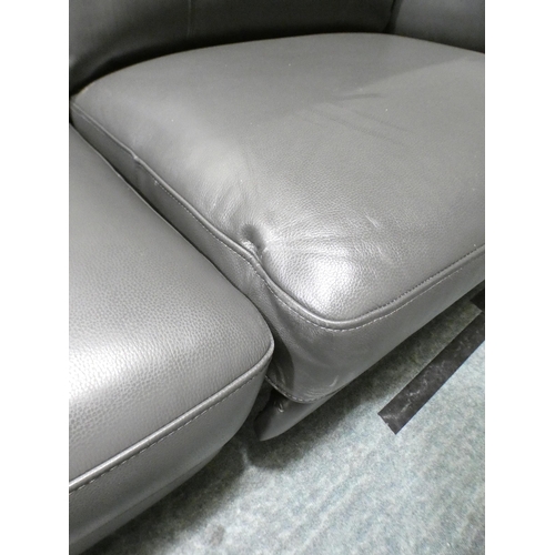 1508 - Grace Dark Grey Leather Power Reclining 3 Seater Sofa, original RRP £1,069.99 (295-30) *This lot is ... 