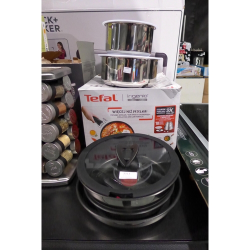 3313 - Tefal Ingenio Stainless Steel Cookware Set (311-224)    * This lot is subject to vat