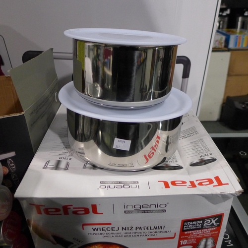 3313 - Tefal Ingenio Stainless Steel Cookware Set (311-224)    * This lot is subject to vat