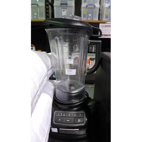 3334 - Kitchenaid Blender Black - Model no 5KSB1585BOB (311-225)    * This lot is subject to vat