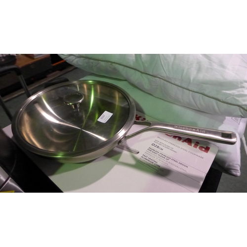 3337 - Kitchenaid Stainless Steel Wok With Lid   (311-247)    * This lot is subject to vat