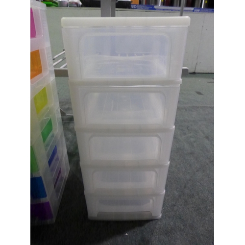 3352 - Five drawer plastic storage chest