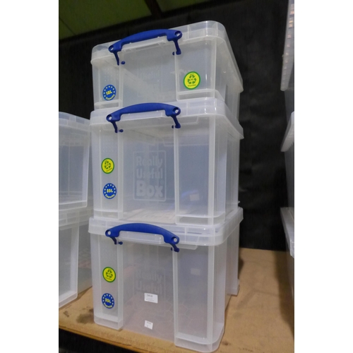 3418 - Three Really Useful storage boxes 2 x 35L & 18L capacity