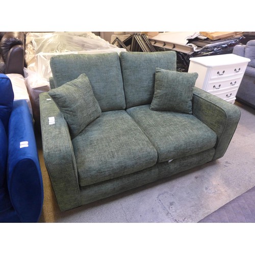 1552 - A Shada hopsack green two seater sofa