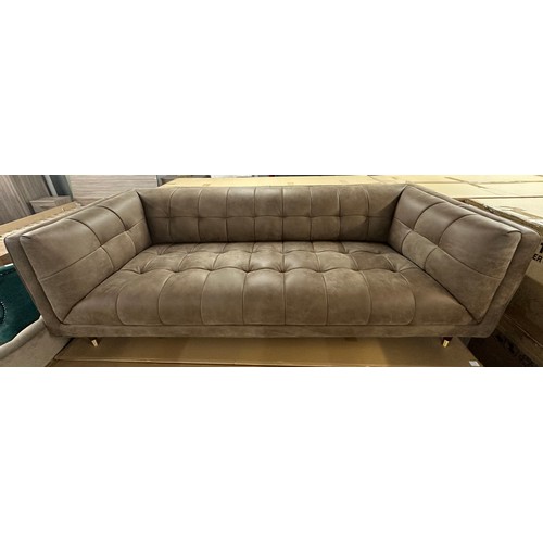 1439 - A Grace dragonstone leather 3.5 seater sofa * This lot is subject to VAT, RRP £3169