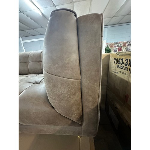 1439 - A Grace dragonstone leather 3.5 seater sofa * This lot is subject to VAT, RRP £3169