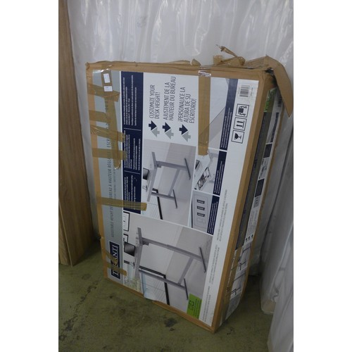 1580 - Adjustable White Tech Power Desk, original RRP £249.99 + VAT * This lot is subject to VAT (4193-4)