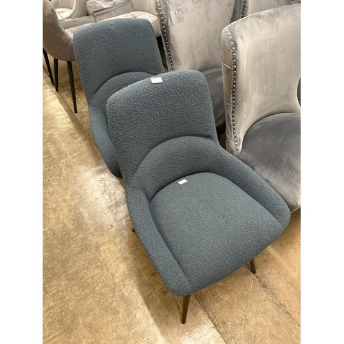 1506 - A pair of blue Teddy side chairs * This lot is subject to VAT