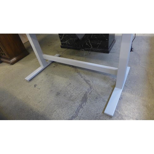 1600 - Adjustable White Tech Power Desk, original RRP £249.99 + VAT * This lot is subject to VAT (4193-5)