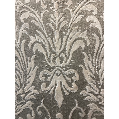 1546 - A grey ground contemporary designer rug, all over floral pattern, 230cm x 160cm