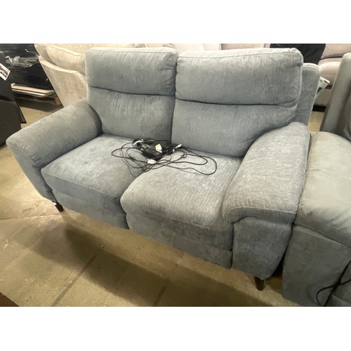 1596 - Grace Charcoal Fabric Two Seater Reclining Fabric Sofa, original RRP £749.99 + VAT * This lot is sub... 