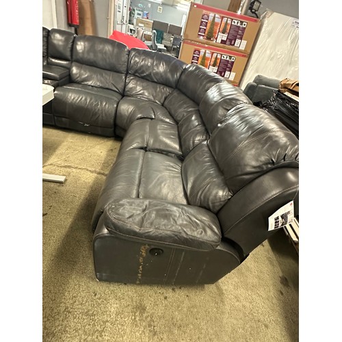 1601 - Dunhill Leather Power Reclining Motion Grey Sofa, original RRP £1833.31 + VAT * This lot is subject ... 