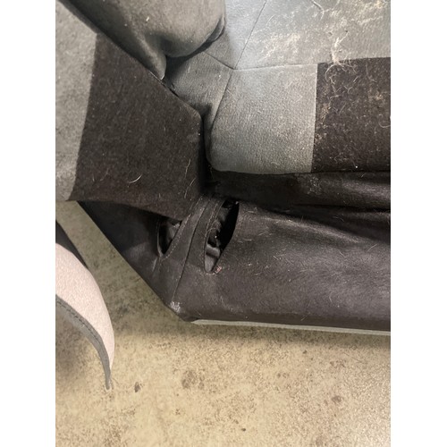 1595 - Justin Grey Sectional Reclining Sofa, original RRP £1499.99 + VAT - damaged section * This lot is su... 