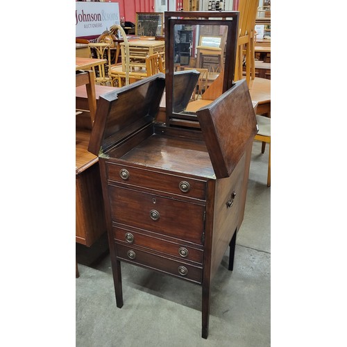 266 - A George III mahogany gentleman's night stand