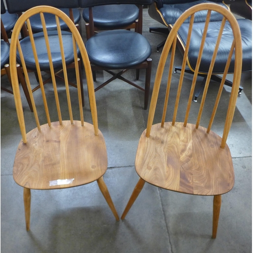 104 - A pair of Ercol elm and beech Quaker chairs