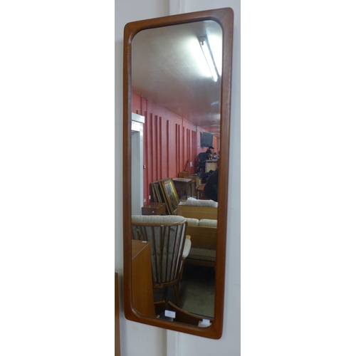 132 - A Danish rectangular teak framed mirror