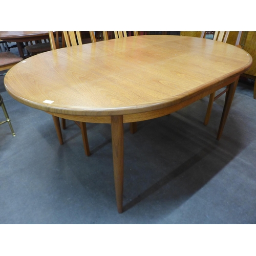 144 - A G-Plan Fresco teak extending dining table and six Nathan teak dining chairs