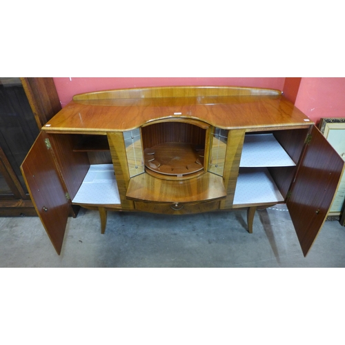 146 - An Art Deco walnut cocktail sideboard