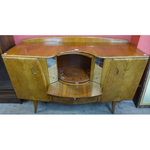 146 - An Art Deco walnut cocktail sideboard