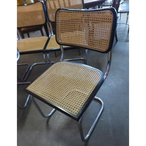 151 - A set of five Marcel Breuer chrome and ebonised cantilever chairs