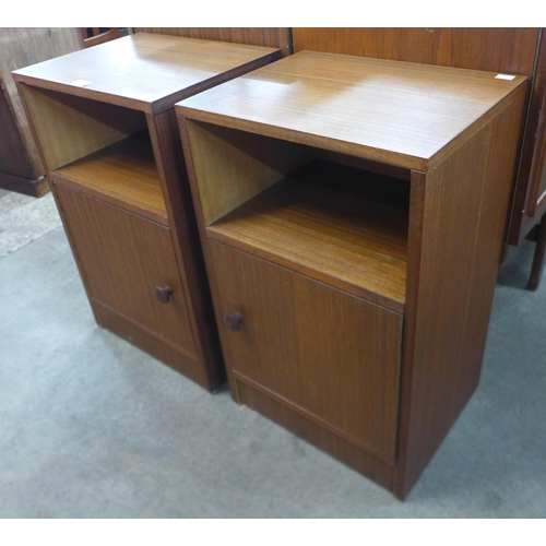 168 - A pair of Austin Suite teak bedside cabinets