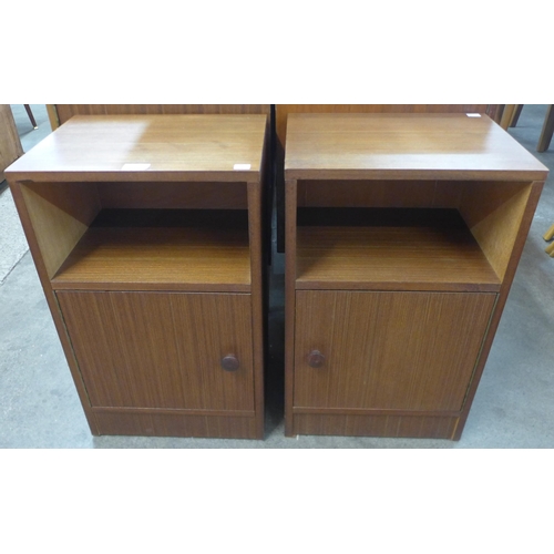 168 - A pair of Austin Suite teak bedside cabinets