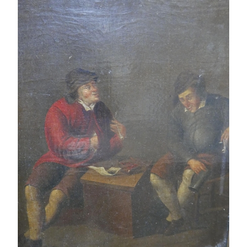 19 - Dutch School (18th Century), The Smoker, oil on board, 32 x 28cms, framed