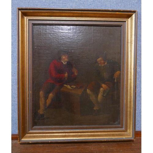 19 - Dutch School (18th Century), The Smoker, oil on board, 32 x 28cms, framed