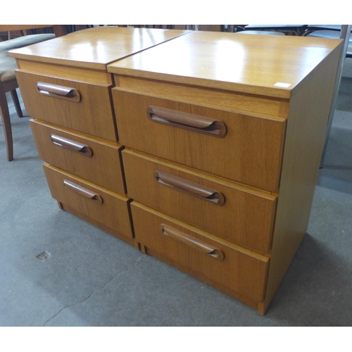 190 - A pair of teak bedside chests