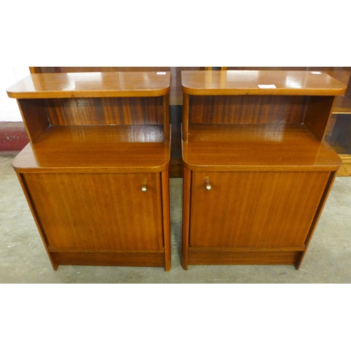 196 - A pair of Austin Suite teak bedside cabinets