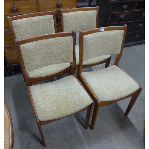 216 - A set of four Danish teak dining chairs