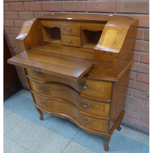 237 - An 18th Century style Dutch marquetry inlaid mahogany bureau