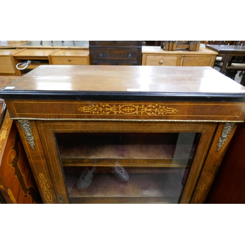 258 - A Victorian inlaid walnut pier cabinet