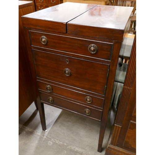 266 - A George III mahogany gentleman's night stand