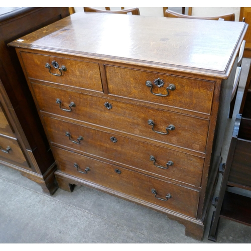 271 - A George III oak chest of drawers