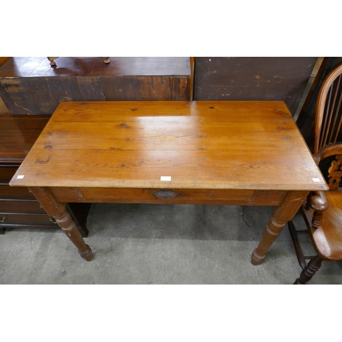 297 - A Victorian pine single drawer kitchen serving table