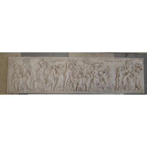 414A - Three Romanesque faux marble panels