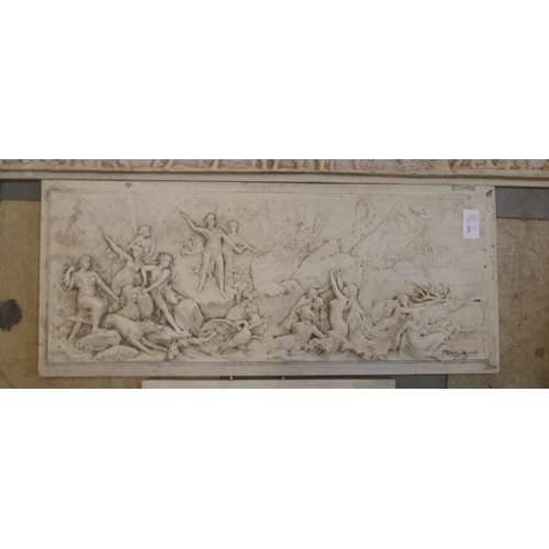 414A - Three Romanesque faux marble panels